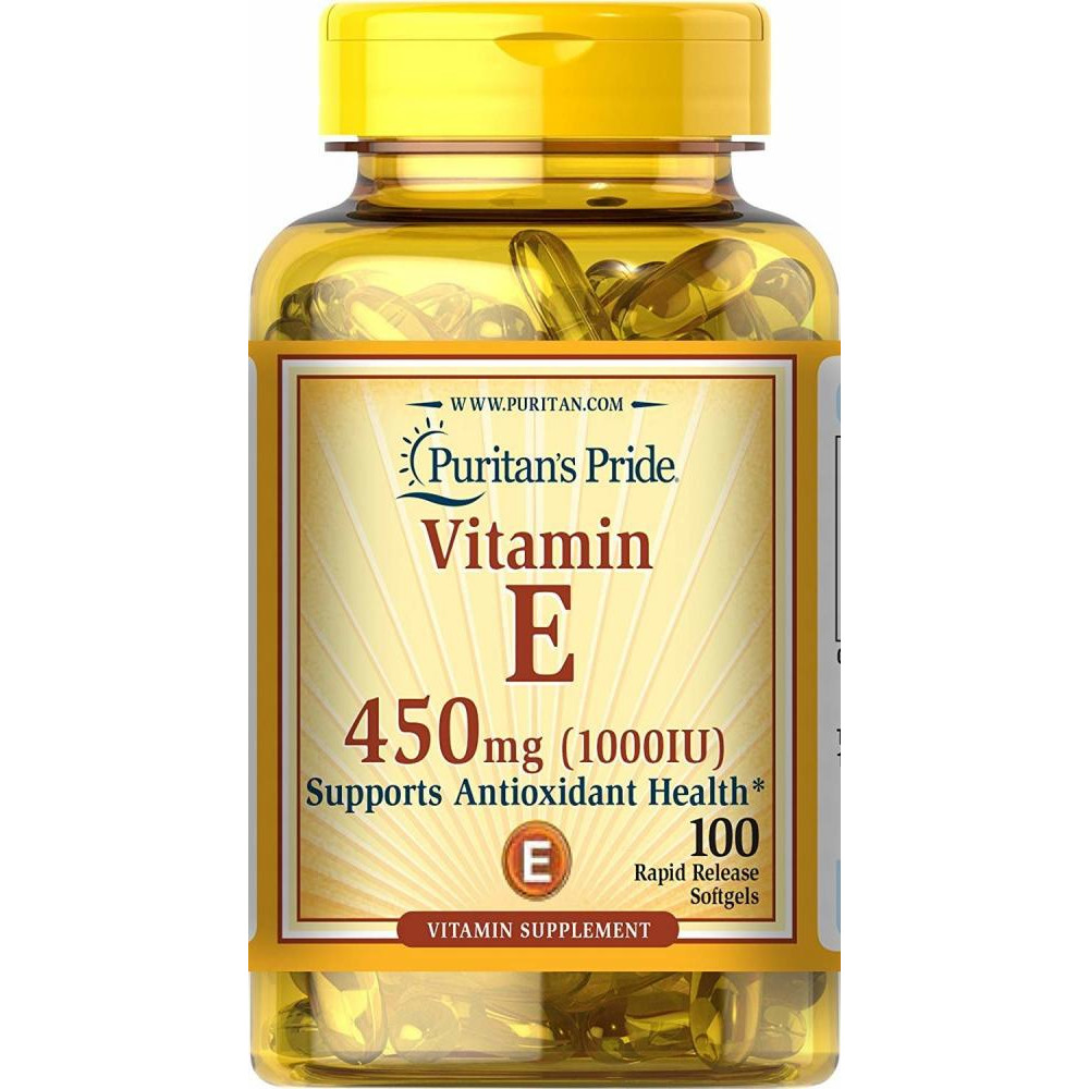 Puritan's Pride Vitamin E 1000 IU Soft Gels, 100 count - зображення 1