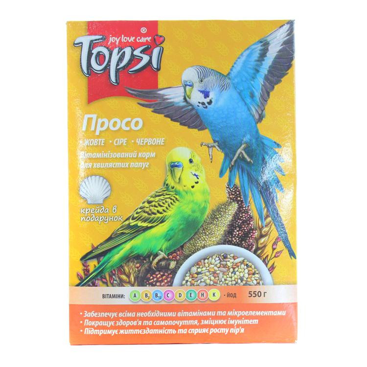 Topsi Корм Просо для волнистых попугаев 550 г (4820122208216) - зображення 1