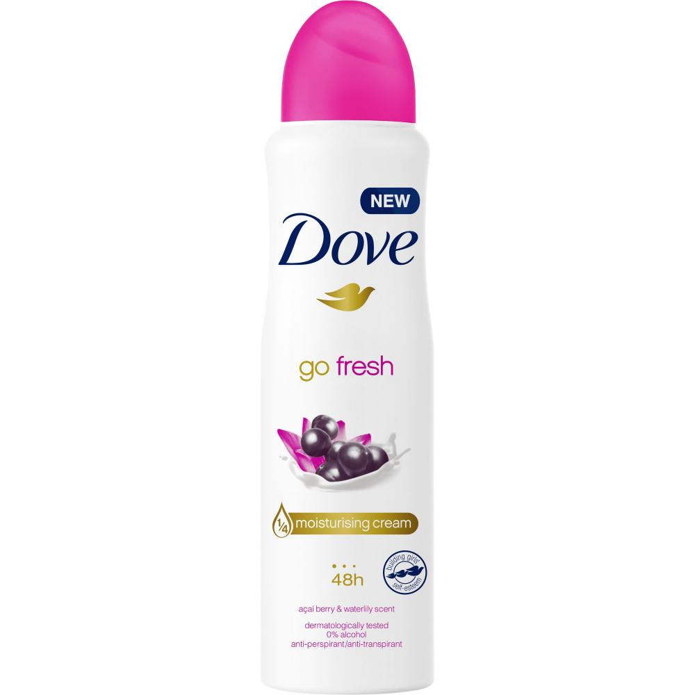 Dove Антиперспірант  Go Fresh Ягоди асаї та Водяна лілія 150 мл (8714100899182) - зображення 1