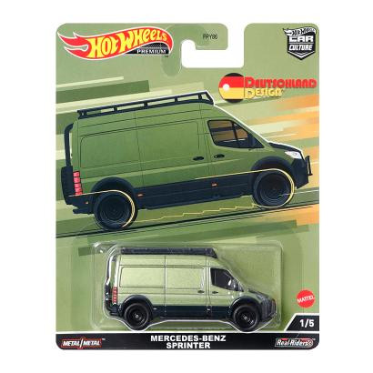 Hot Wheels Mercedes-Benz Sprinter Deutschland Design 1:64 HCJ96 Olive Green - зображення 1