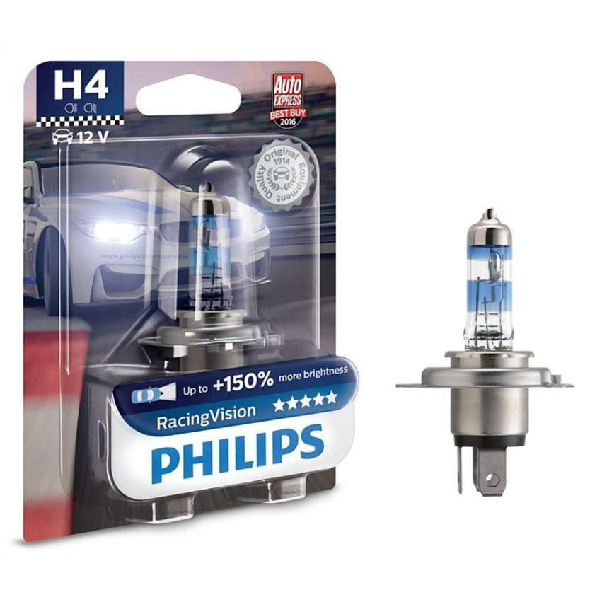 Philips H4 RacingVision +150% 12V 60/55W (12342RVB1) - зображення 1