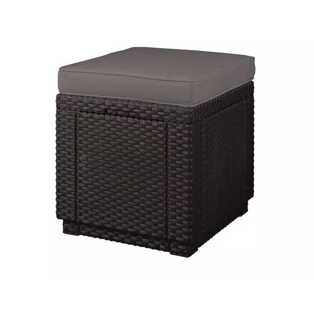 Allibert Пуф-стіл  Cube with cushion Graphite (8711245128986) - зображення 1