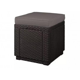 Allibert Пуф-стіл  Cube with cushion Graphite (8711245128986)