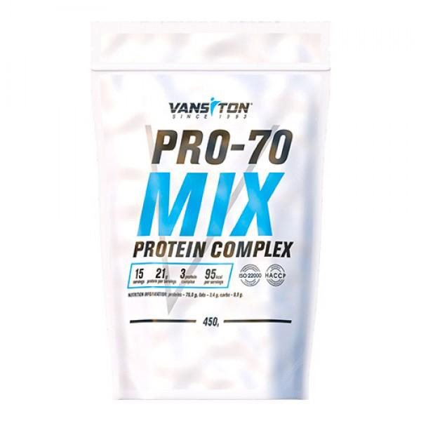 Ванситон Pro-70 Mix Protein Complex /Про-70/ 450 g /15 servings/ Cappuccino - зображення 1