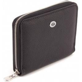 ST Leather Шкіряний жіночий гаманець чорного кольору на блискавковій застібці  1767277