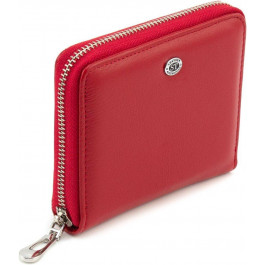ST Leather Жіночий гаманець з натуральної шкіри червоного кольору на блискавці  1767280