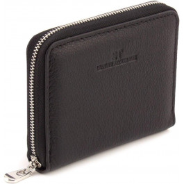 ST Leather Чорний жіночий гаманець із натуральної шкіри на блискавці  1767275