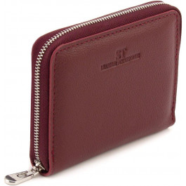 ST Leather Бордовий жіночий гаманець із натуральної шкіри на блискавці  1767273