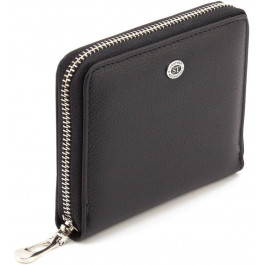 ST Leather Чорний жіночий гаманець середнього розміру з натуральної шкіри шкіри  1767279