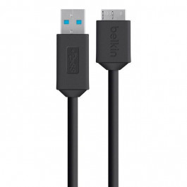 Belkin SuperSpeed USB-A 3.0 to Micro-B 0.9m Black (F3U166bt03-BLK)