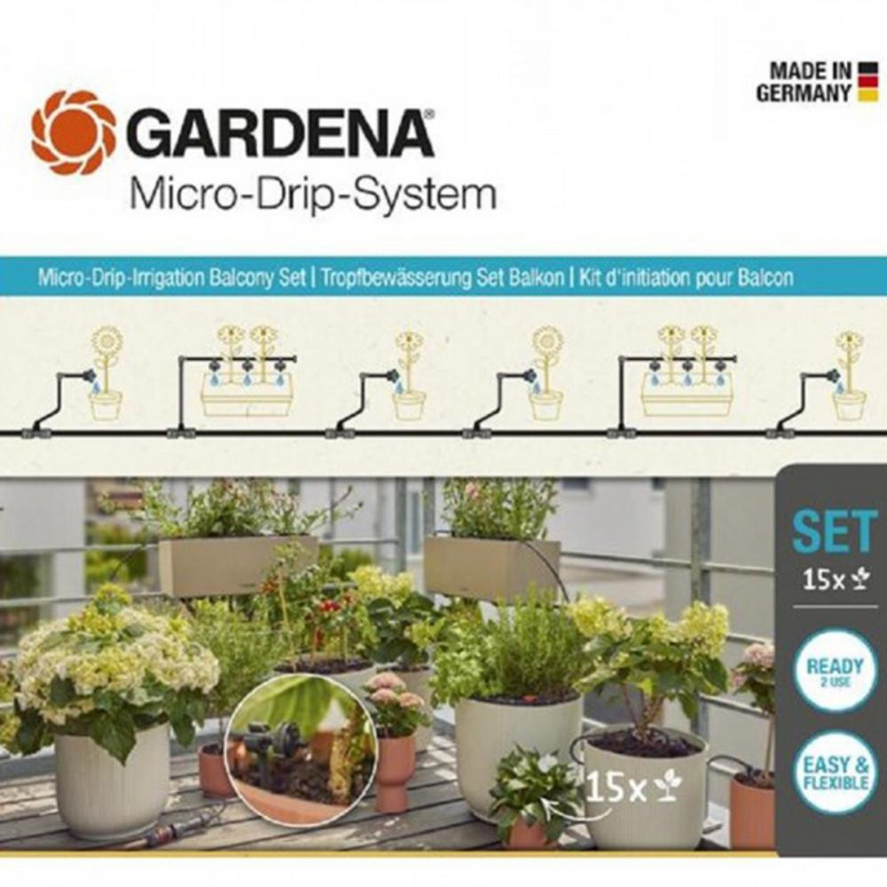 Gardena Комплект поливу  Micro-Drip-System Balcony Set на 15 рослин (13401-20) - зображення 1