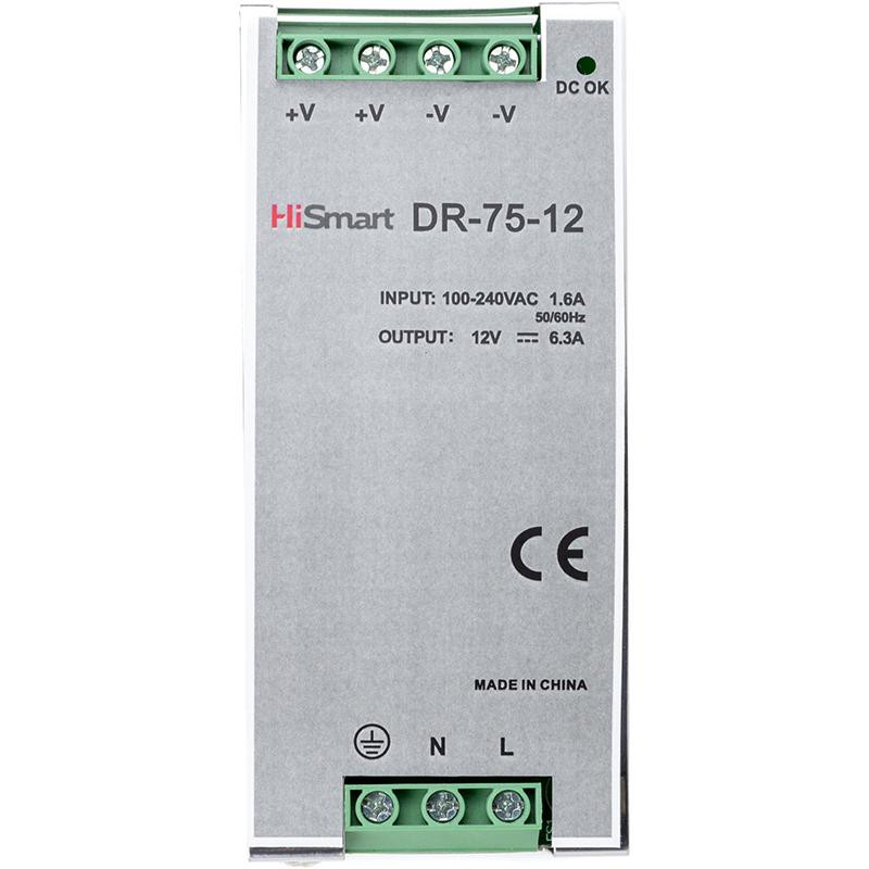 HiSmart 12V 6.3A 75W DIN (DR-75-12) - зображення 1
