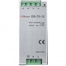 HiSmart 12V 6.3A 75W DIN (DR-75-12)