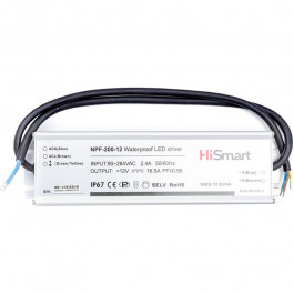 HiSmart 12V 16.5A 200W PFC IP67 (NPF-200-12)