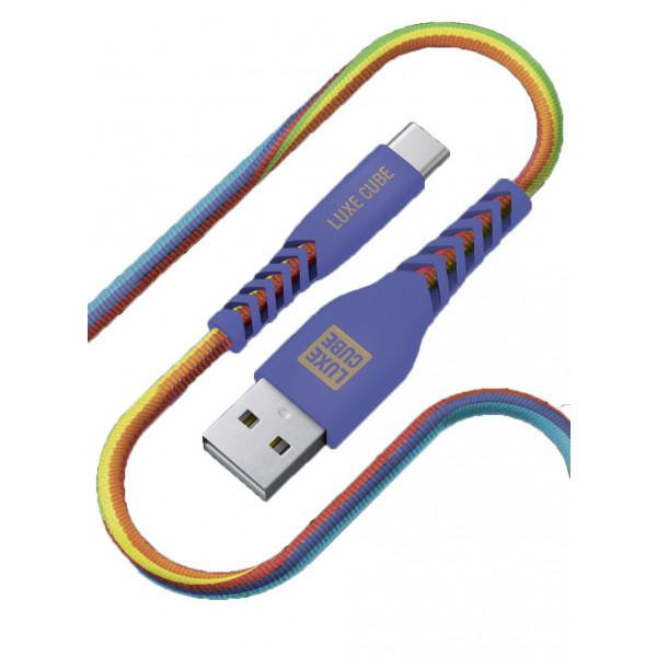 Luxe Cube USB to USB Type-C 1.2m Rainbow (9886668686279) - зображення 1