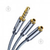 Essager Elantra Aux Cable mini-jack 3.5мм - 2 x mini-jack 3.5мм 0.25м Gray (EYP35-YDB0G) - зображення 1