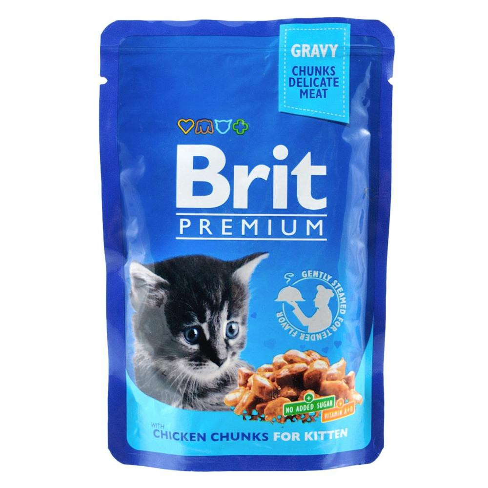 Brit Premium Cat Chicken Chunks for Kitten 100 г (8595602506026) (100274 /506026) - зображення 1