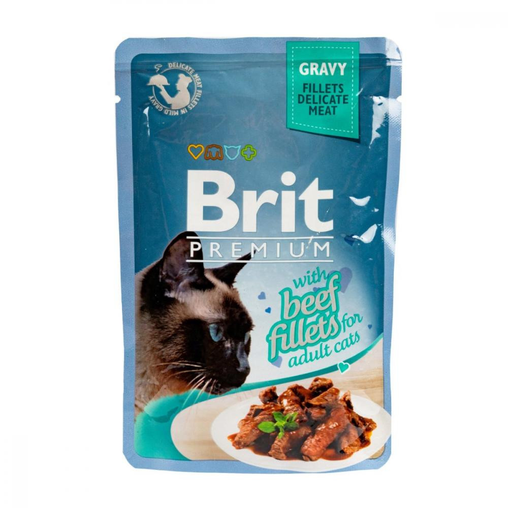 Brit Premium Cat Beef fillets in Gravy 85 г (111253/555) - зображення 1