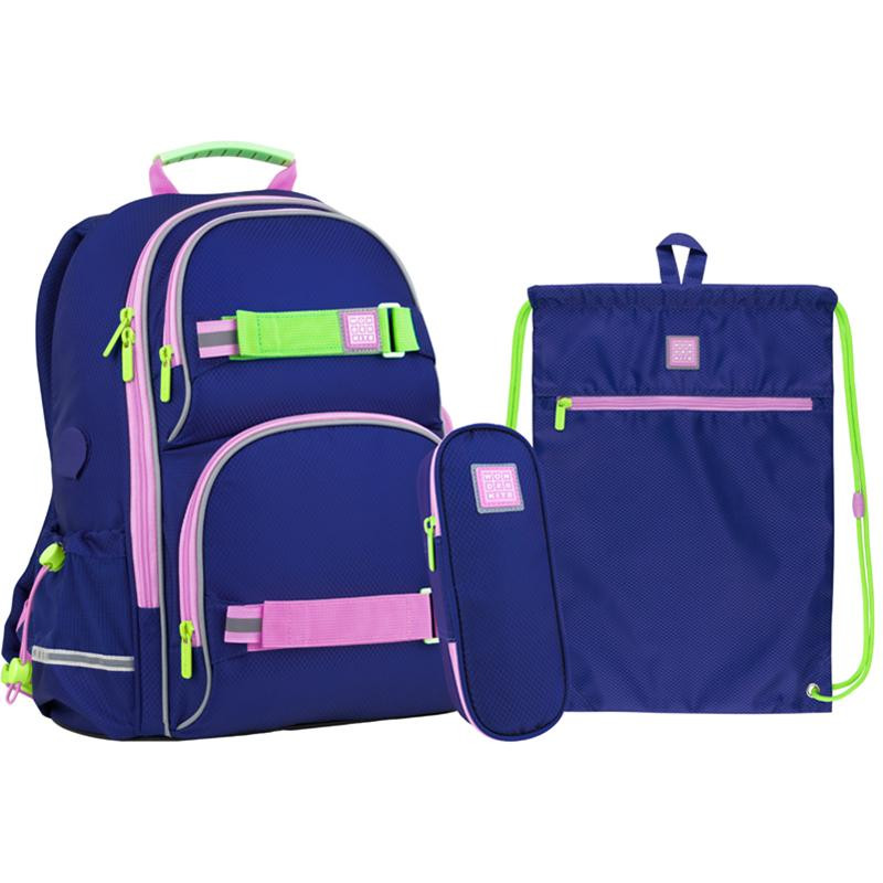 Kite Набір  WK 702: рюкзак, пенал, сумка для взуття, свілто-синій - зображення 1
