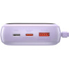 Baseus Qpow Digital Display Quick Charging Power Bank 20W 20000mAh Purple (PPQD-H05) - зображення 3