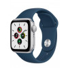 Apple Watch SE GPS 44mm Silver Aluminum Case w. Abyss Blue S. Band (MKQ43) - зображення 1