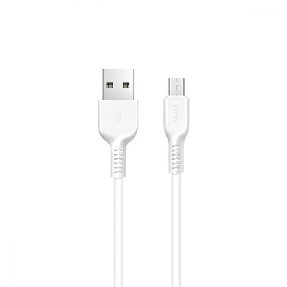 Hoco USB to MicroUSB X13 1m White (6957531061175) - зображення 1