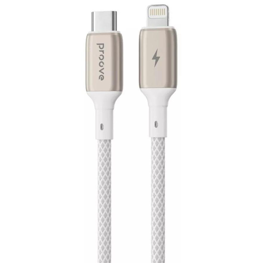 Proove Cable USB-C to Lightning Dense Metal 27W 1m White (CCDM27002102) - зображення 1