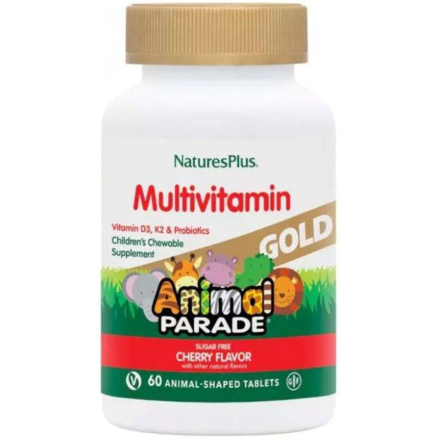 Nature's Plus Animal Parade Gold мультивітаміни Вишня 60 жувальних таблеток (97467299313) - зображення 1