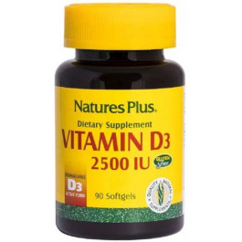 Nature's Plus Вітамін D3, 2500 МО, , 90 гелевих капсул (097467010468)