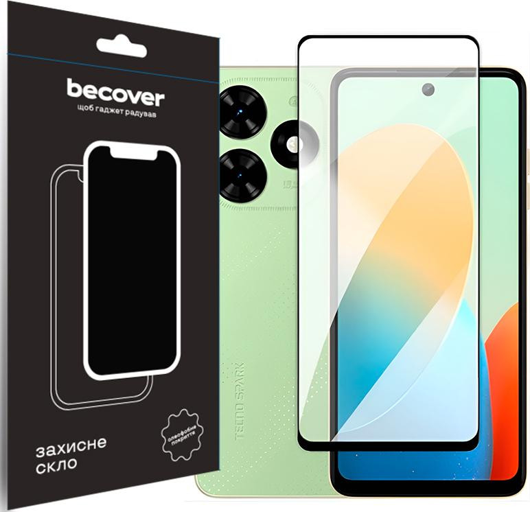 BeCover Захисне скло  для Tecno Spark Go 2024 (BG6) Black (710484) - зображення 1