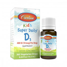 Carlson Labs Вітамін D3 для Дітей у Краплях, 400 МО, Kid's Super Daily D3 (CL01260)