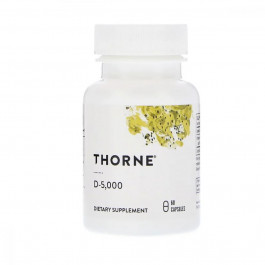 Thorne Вітамін D3, 5000МЕ, , 60 капсул