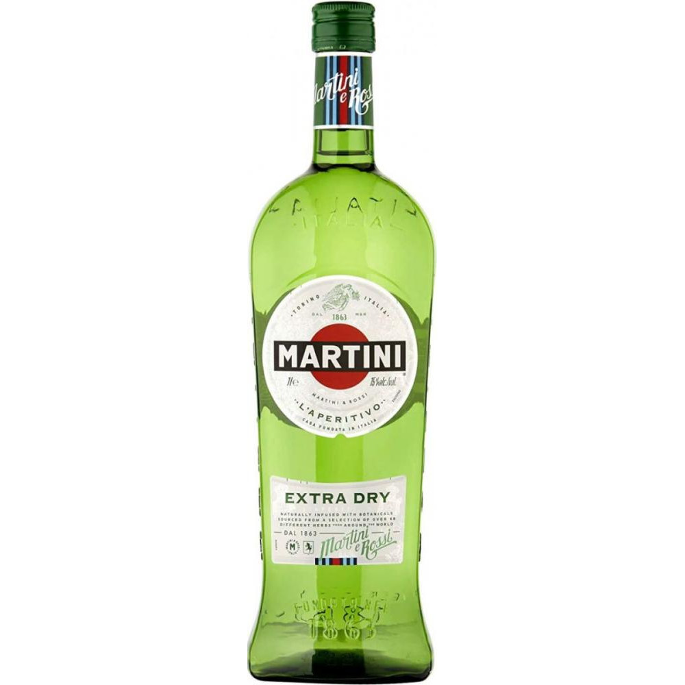 Martini Вермут  Extra Dry сухой 1 л 18% (5010677935005) - зображення 1