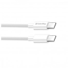 ColorWay USB Type-C to USB Type-C 65W 2m White (CW-CBPDCC056-WT)