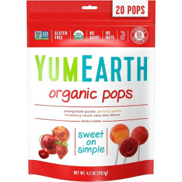 YumEarth Льодяники з різними фруктовими смаками органік  (Pops) 119.1 г