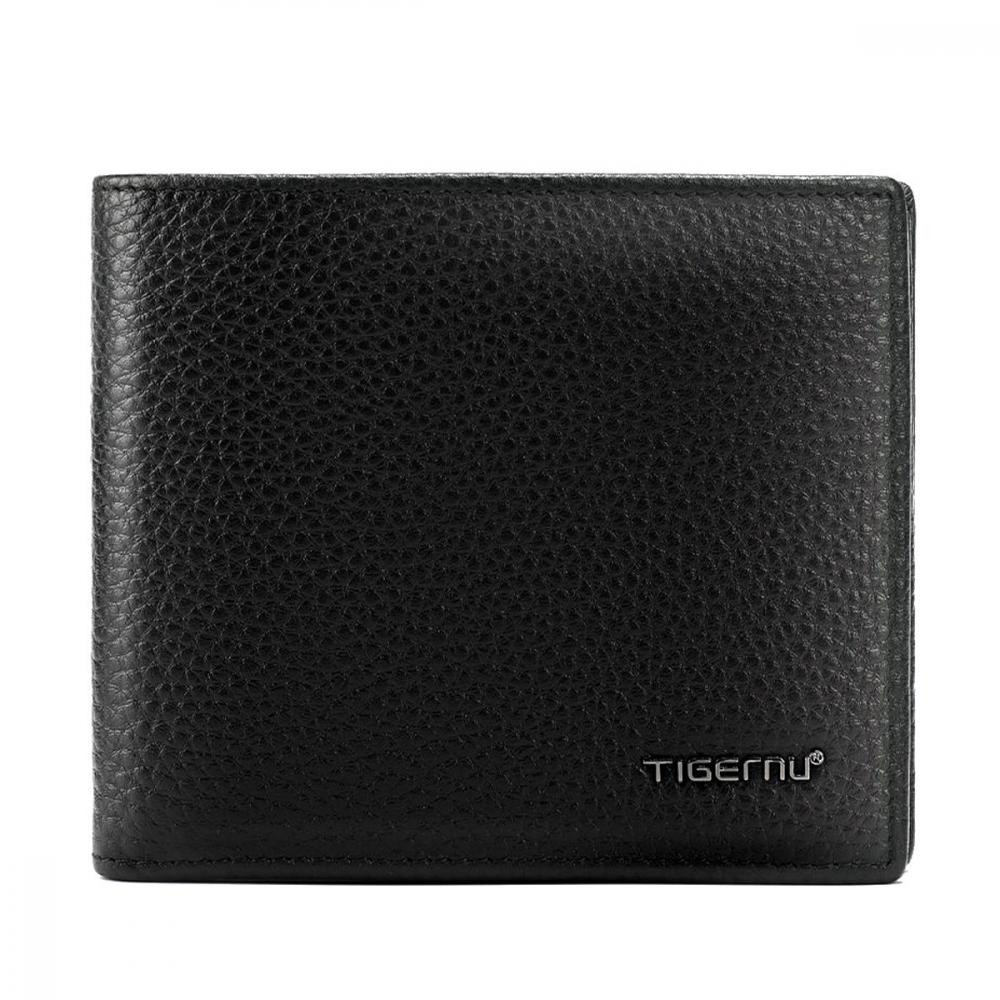 Tigernu Компактний чоловічий гаманець із натуральної шкіри  T-S8002 Чорний - зображення 1