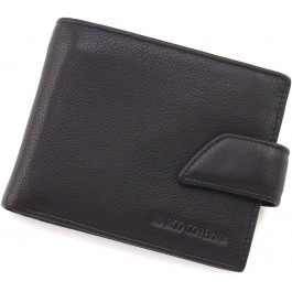 Marco Coverna Невеликий чоловічий класичний гаманець із натуральної шкіри чорного кольору  68650