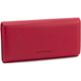 Marco Coverna Шкіряний жіночий гаманець червоного кольору з навісним клапаном на магнітах  68672