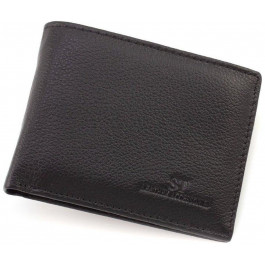 ST Leather Мініатюрне чоловіче портмоне із натуральної чорної шкіри  1767354