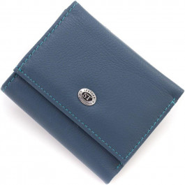 ST Leather Синій шкіряний жіночий гаманець маленького розміру  1767256