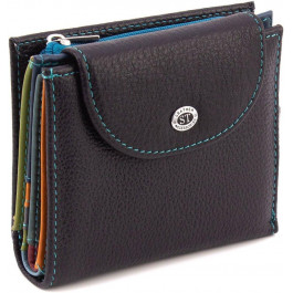 ST Leather Шкіряний жіночий гаманець чорного кольору з монетницею  1767291