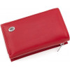 ST Leather Маленький жіночий гаманець потрійного складання з натуральної червоної шкіри  (15351) - зображення 3