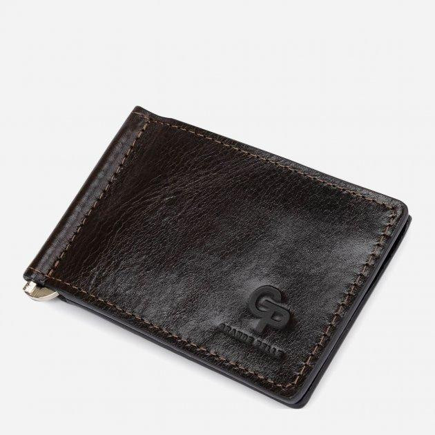 Grande Pelle Чоловіче шкіряне портмоне  leather-11403 Темно-коричневе - зображення 1