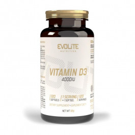 Evolite Nutrition Vitamin D3 4000 IU 120 м'яких капсул