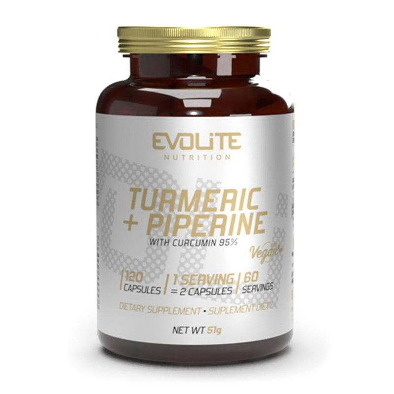 Evolite Nutrition Turmeric + Piperine 120 вег. капсул - зображення 1