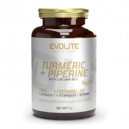 Evolite Nutrition Turmeric + Piperine 120 вег. капсул