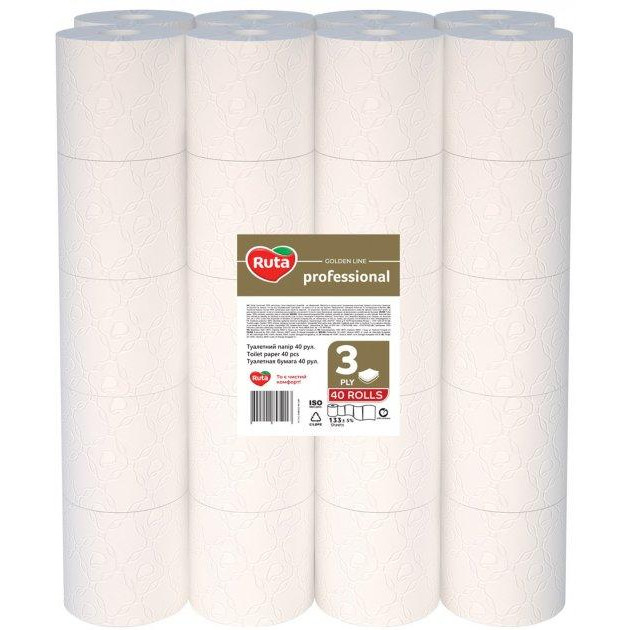 Ruta Туалетний папір  Professional 3 шари 40 рулонів Білий (4820202895336) - зображення 1