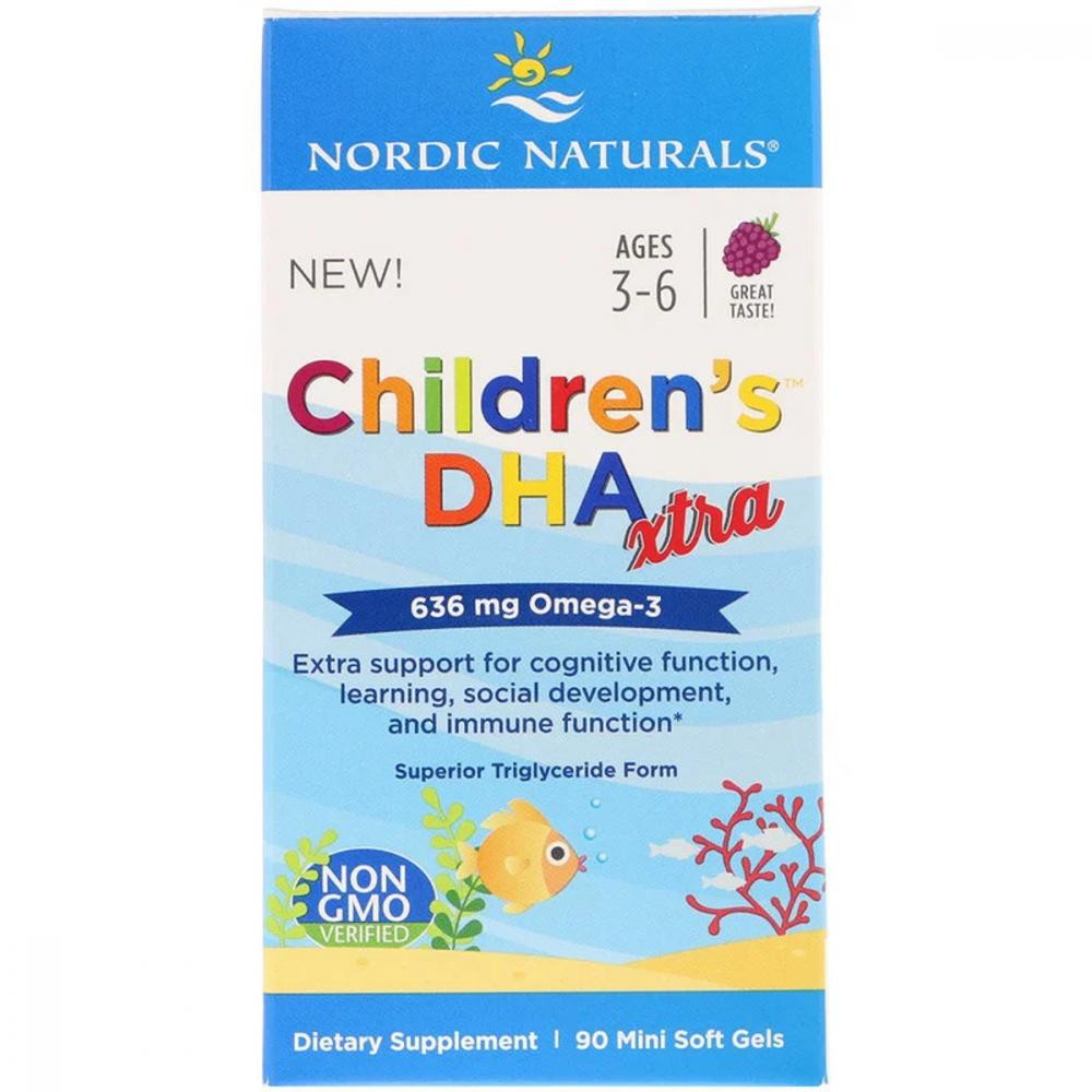 Nordic Naturals Омега-3, ДГК и ЭПК для детей (Children's DHA Xtra) 90 капсул со вкусом ягод - зображення 1