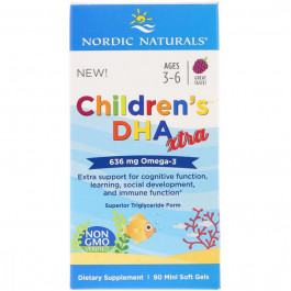 Nordic Naturals Омега-3, ДГК и ЭПК для детей (Children's DHA Xtra) 90 капсул со вкусом ягод