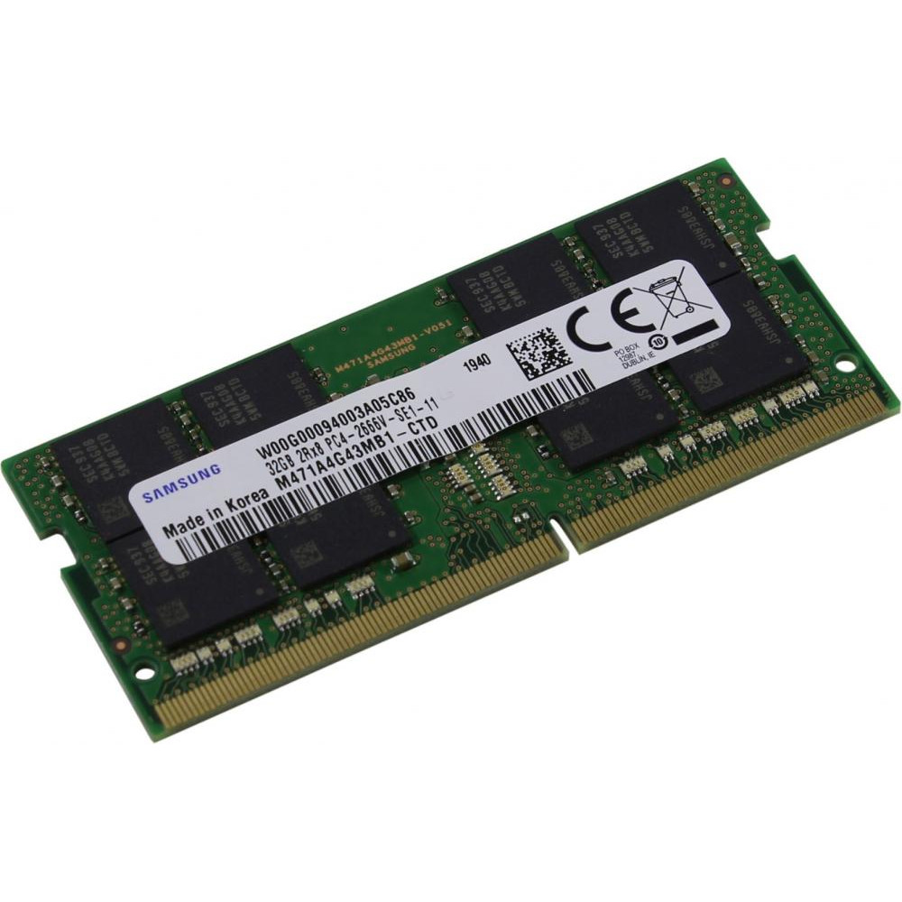 Samsung 32 GB SO-DIMM DDR4 2666 MHz (M471A4G43MB1-CTD) - зображення 1